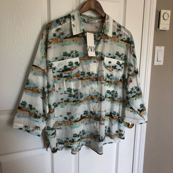 Zara palm tree shirt - Picture 8 of 8
